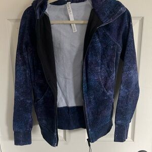 Lululemon Galaxy Print Scuba Hoodie - Size 2 (Gently Worn - Zipper Stuck)